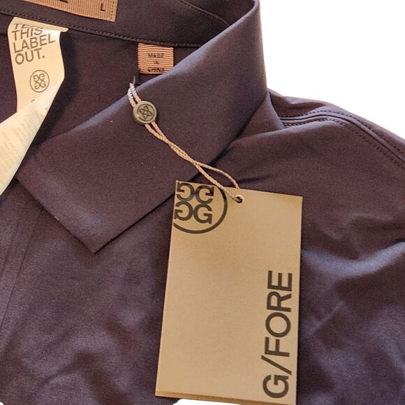 NWT G/FORE Golf Polo Shirt Tech Pique Quarter Zip Perforated in Twilight, sz L - Picture 5 of 12